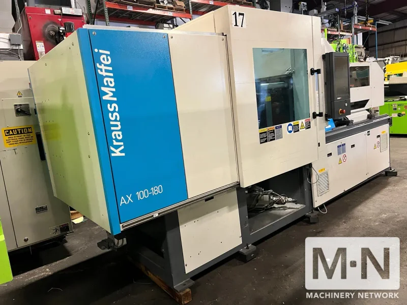 110 TON 3.7 OZ KRAUSS MAFFEI MODEL 100-180AX ELECTRIC INJECTION MOLDING MACHINE MFG 2011