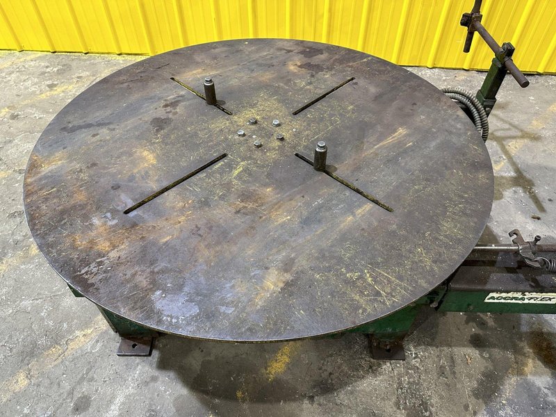 5,500 LBS X 48&quot; AWC (ACCRA-WIRE CONTROLS) MODEL #F-200 HORIZONTAL PALLET TYPE POWERED DE-COILER REEL: STOCK #20066