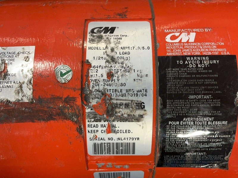 CM 1/2 TON HOIST  -  J