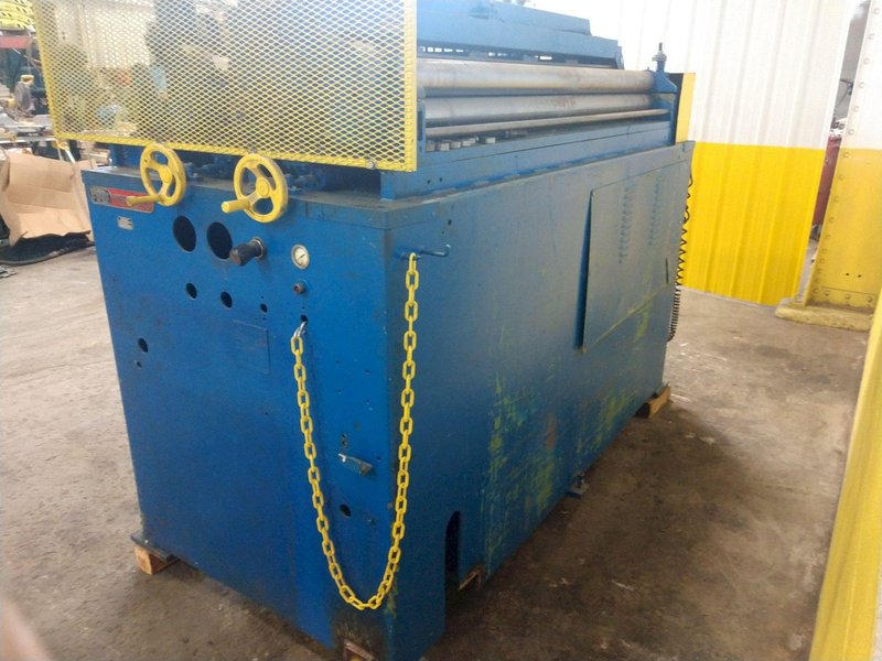 72" WIDE X .060" EGAN PRESS PARTNER  MODEL #S25-872 8 ROLL POWERED COIL STRAIGHTENER : STOCK #13907