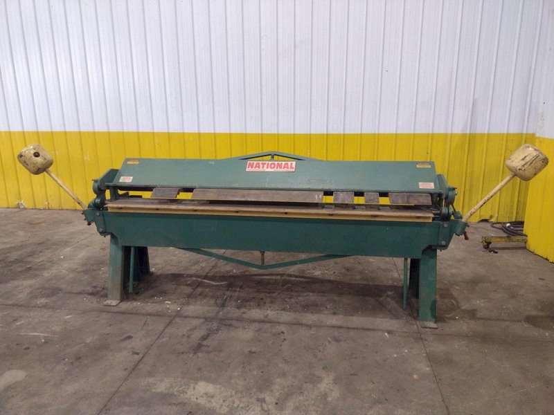 8' X 14 GAUGE NATIONAL MODEL #U6-9614 BOX &amp; PAN FINGER BRAKE: YOBRO #25800