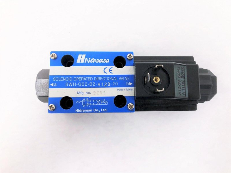 HIDRAMAN HYDRAULIC SOLENOID OPERATED DIRECTIONAL VALVE SWH-G02-B2-A120-20: STOCK #14405
