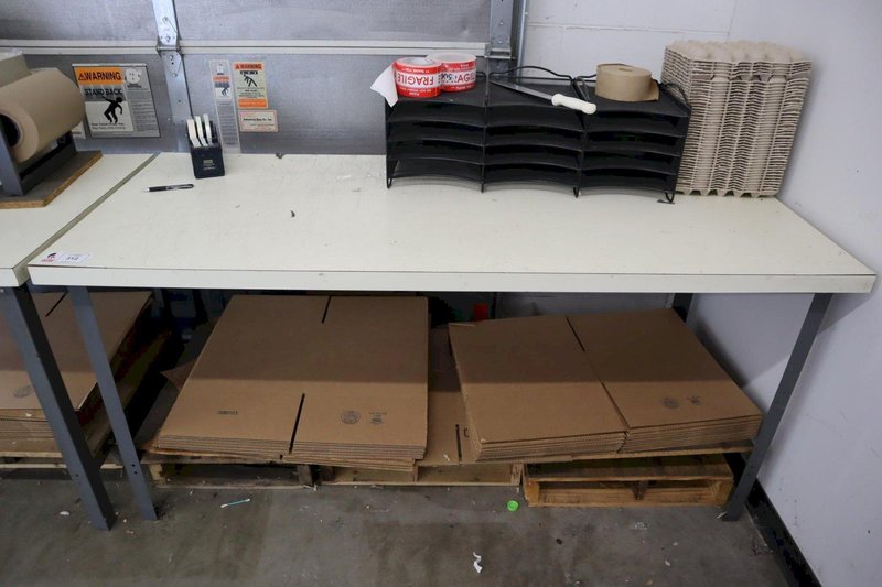 Shipping Desks (2pcs) with Contents of Boxes, Bags, Digital Scales, File Organizers- Auction Item