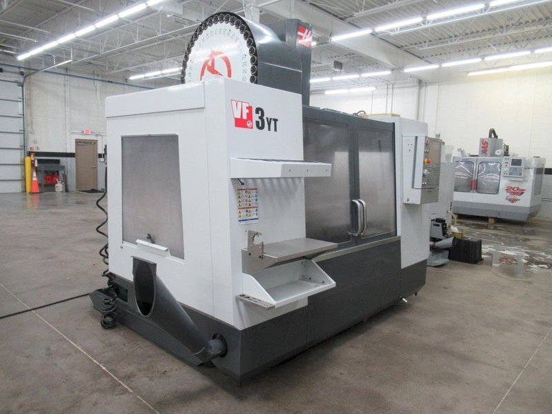 Haas VF-3YT CNC Vertical Machining Center, 40&quot;x26&quot;x25&quot;, CT40, 8,100 RPM, 2-Speed Gearbox, 40 Station ATC,  Probing, Thru Spindle Coolant