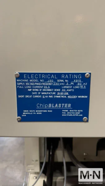 ChipBLASTER J30 High Pressure Coolant System, 2018