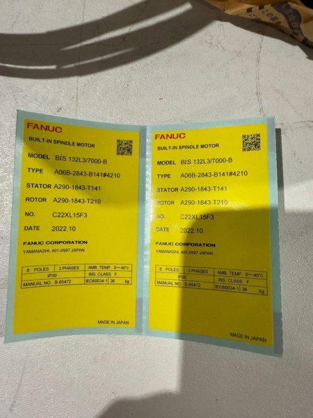 FANUC A06B-2843-B141 BUILT IN SPINDLE NEW WITH BOX