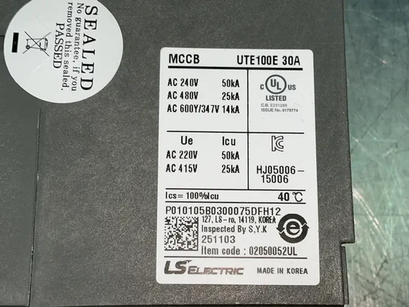 Ls Electric Ute100e Molded Case Circuit Breakers - 02050052ul