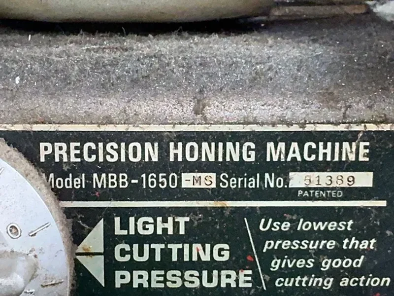 SUNNEN 17" X 28" HONING MACHINE   -  MBB-1650-MS