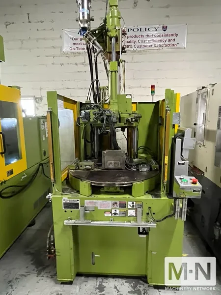 53 TON 1.6 OZ NISSEI MODEL TNS50R5V VERTICAL CLAMP AND INJECTION MOLDING MACHINE MFG 2006