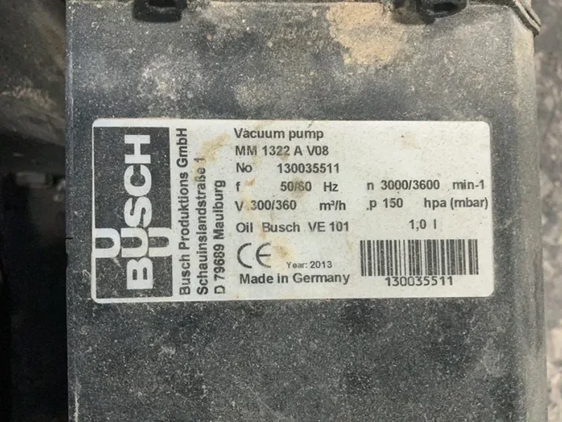 Busch 6-8 Kw Vacuum Pump - Mink Mm 1322 Av