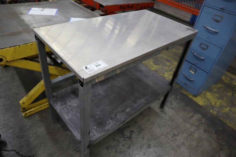 Metal Table w LOwer Shelf- Auction Item