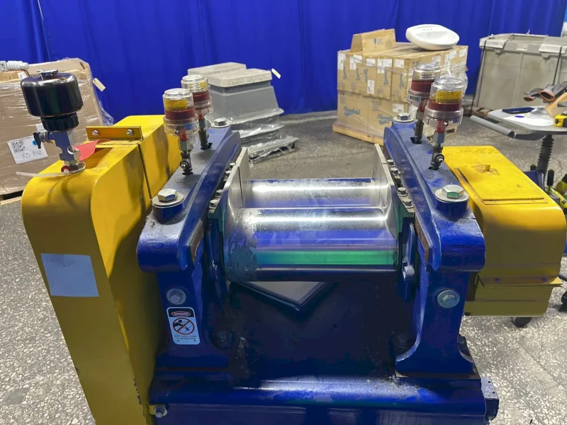 EEMCO 7.5 HP, TWO 6”X13” ROLLS TWO ROLL RUBBER LABORATORY MILL