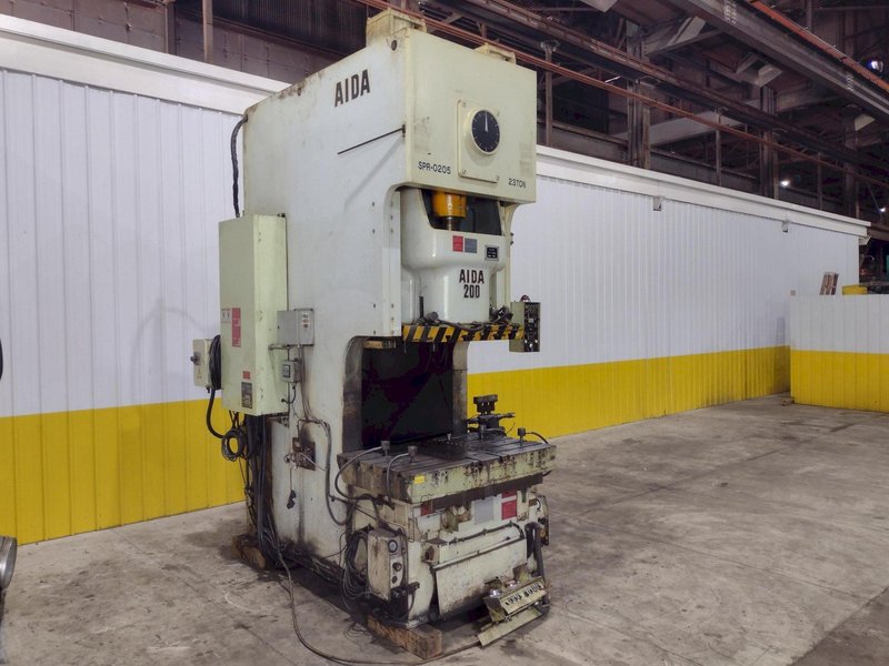 220 TON AIDA MODEL #NC1-200(2) GAP FRAME PRESS, WITH 9.84&quot; STROKE: STOCK #22203