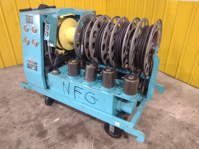 40 TON MODERN HYDRAULICS 4 CYLINDER PORTABLE HYDRAULIC DIE SETTING &amp; SEPARATING SYSTEM: STOCK #23773