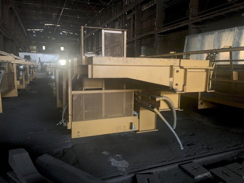 70 TON X 74'9" WHITING 8 WHEEL OVERHEAD BRIDGE CRANE WITH 35 TON AUXILIARY, NEW 2002: STOCK 13211