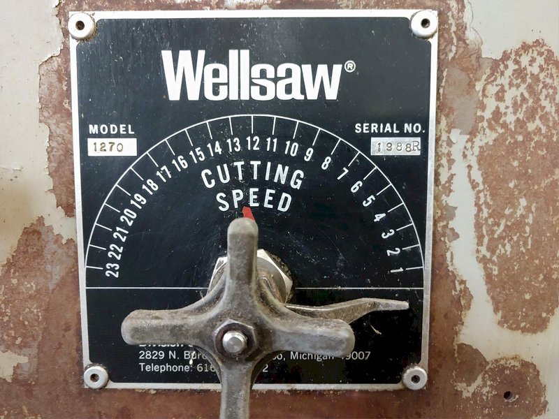 12" X 14" WELLSAW MODEL #1270 HORIZONTAL AUTOMATIC FEED DUAL POST BAND SAW: STOCK 12712