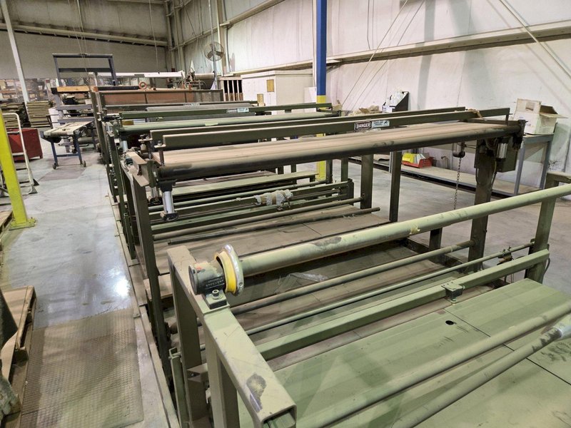 100 TON ATOM S 6110 / 2 L EV DIE CUTTING PRESS W/ UNWIND STATION. STOCK # 0772526