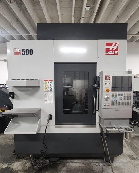 Haas UMC 500 Universal Machining Center, 2020 – 15,000 RPM Spindle, TSC, HSM, Chip Auger, WIPS