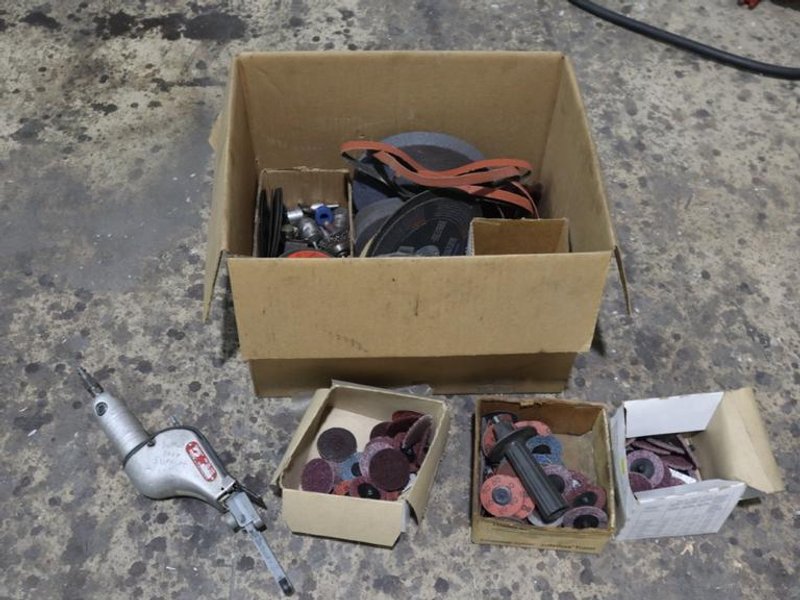 Dyanfile Pneumatic Grinder and Assorted Abrasives- Auction Item