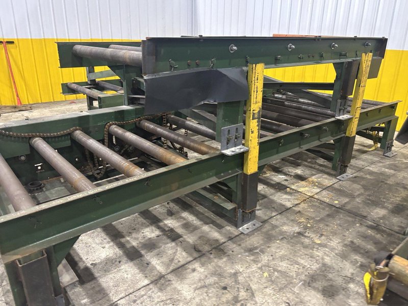 100&#039; X 54&quot; WIDE PEDDINGHAUS POWERED ROLLER CONVEYOR: STOCK #23102