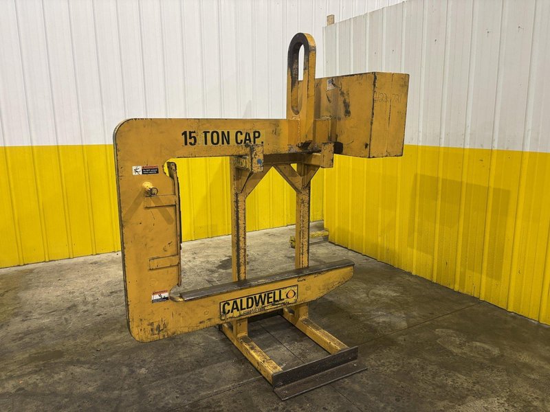 15 TON X 60&quot; CALDWELL MODEL 82RCS-15-60 C HOOK COIL LIFTER &amp; PARKING STAND: STOCK #22721