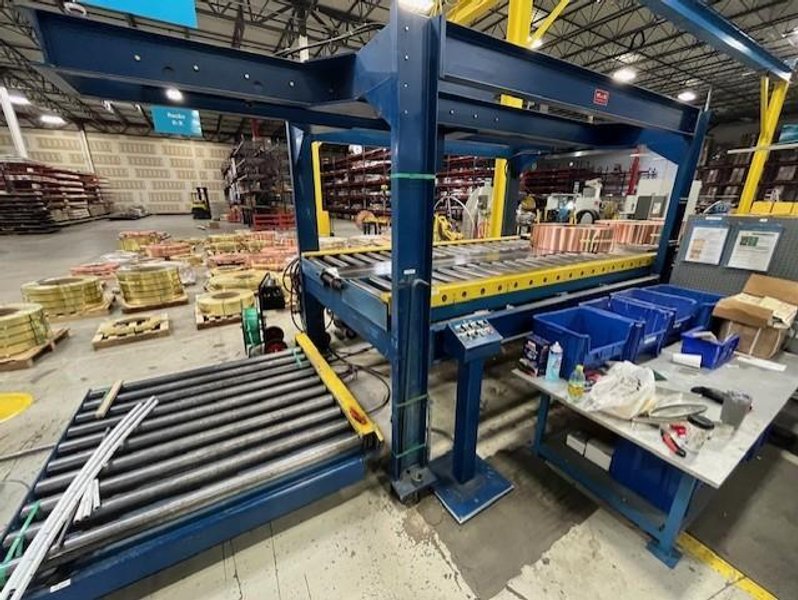 6000# X 62.5&quot; X 120&quot; K&amp;S STACK/CONVEYOR WITH END STOP STOCK# 3953