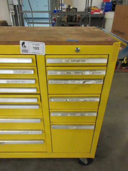 Kennedy 15-Drawer Locking Tool Chest, Portable with Keys and Contents- Auction Item