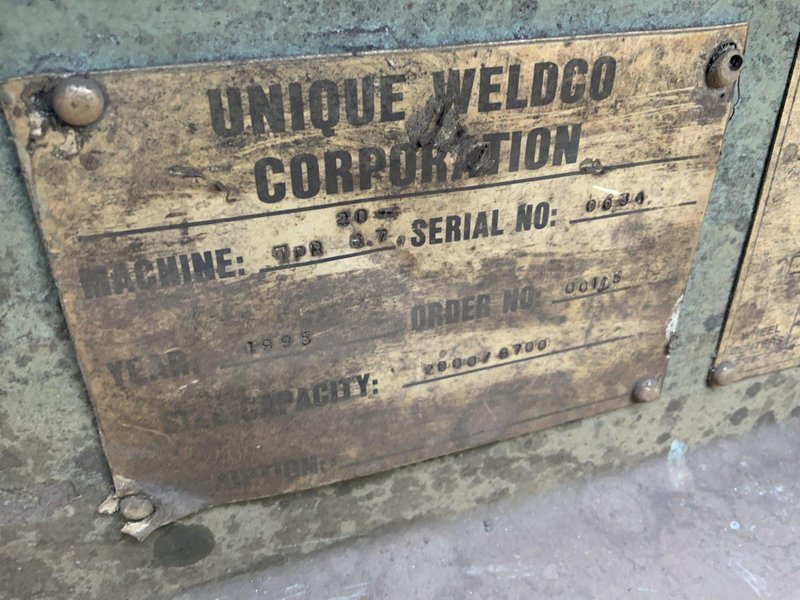 13600 LB UNIQUE WELDCO TANK TURING ROLLS: STOCK #81380