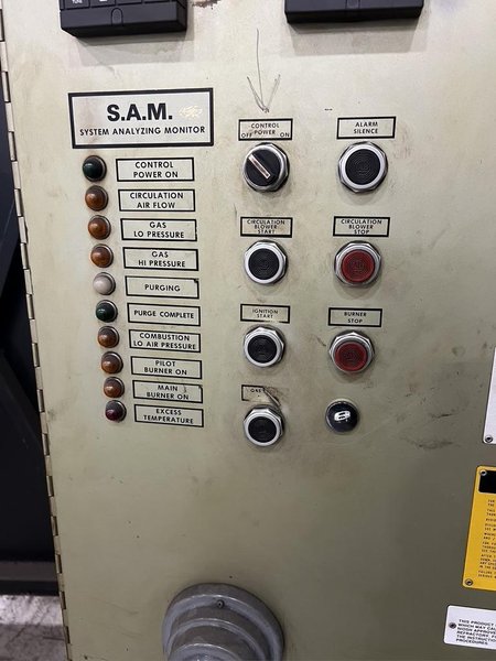 LINDBERG 1000 DEG. WALK IN OVEN, MODEL 73-727272-10GF, 6' X 6' X 6'  NATURAL GAS, 1993