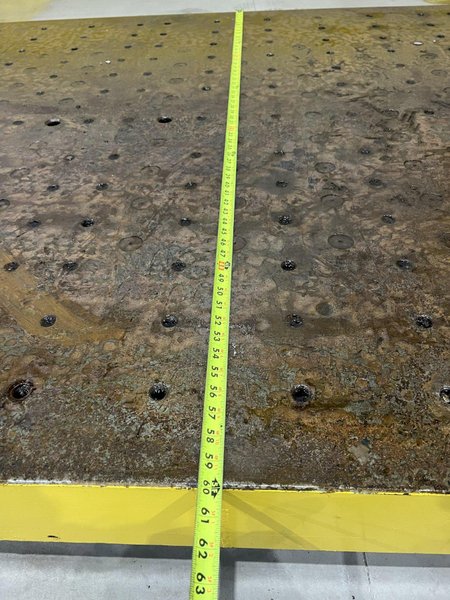 144&quot; X 60&quot; X 7&quot; THICK SOLID STEEL BOLSTER PLATE: STOCK 20074