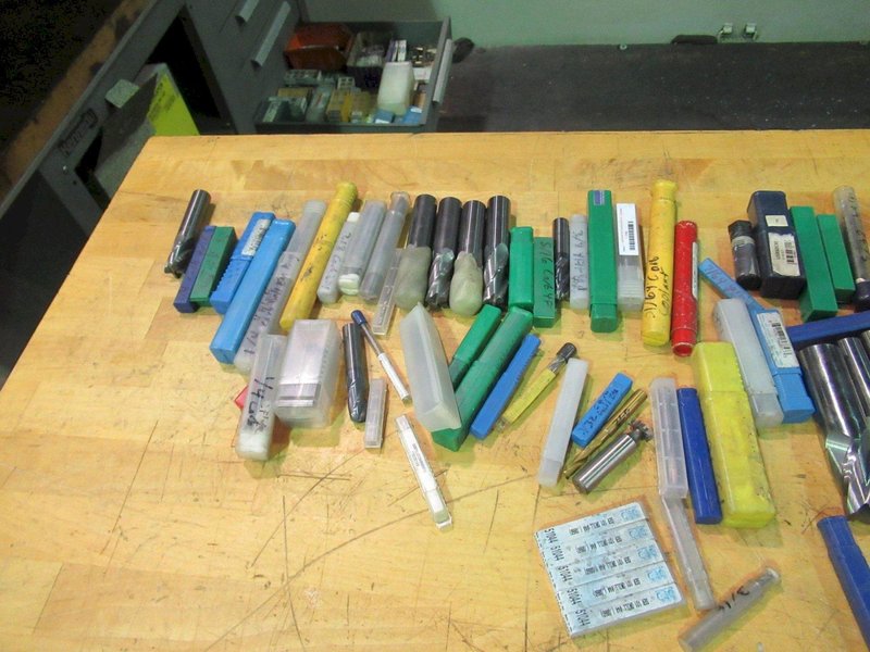 End Mills, Assorted, Mostly Carbide- Auction Item