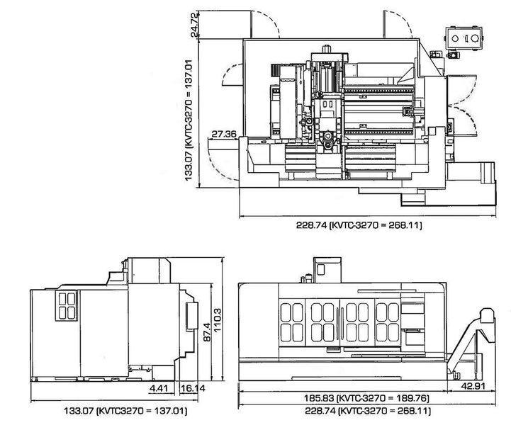 NEW KENT USA MODEL KVTC-3270 CNC TRAVELING COLUMN VERTICAL MACHINING CENTER