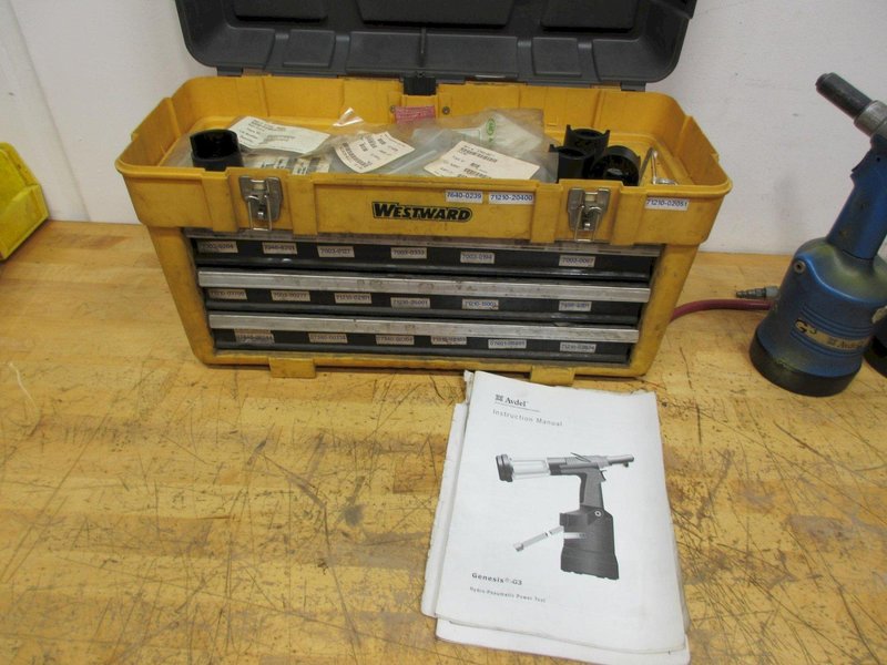 Avdel G3 Genesis Pneumatic Rivet Guns with Toolbox of Spare Parts, Manuals- Auction Item