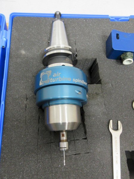 Air Turbine Spindle, CAT40 DT Series High Speed Air Spindle in Protective Case with Tubing and Regulator- Auction Item