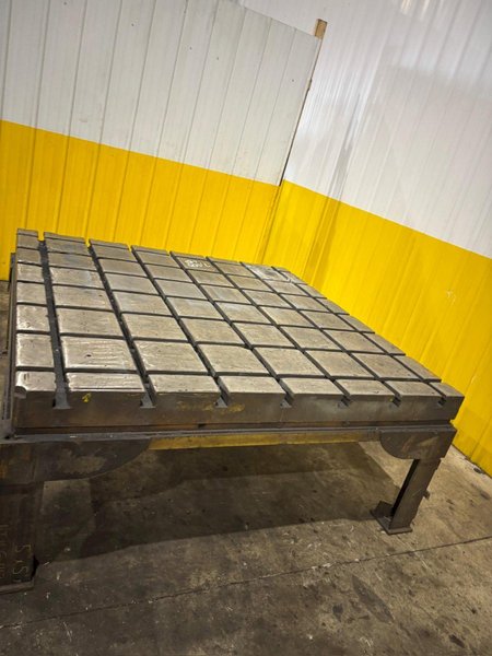 6&#039; X 6&#039; STEEL SLOTTED WORK LAYOUT TABLE WITH DIRECTIONAL T SLOTS: YOBRO #24457