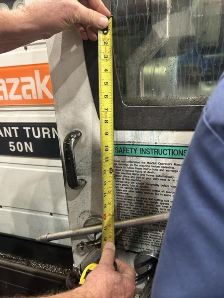 Mazak Slant Turn 50NR CNC Lathe, 2006 – 7.1″ Bore, Chip Conveyor