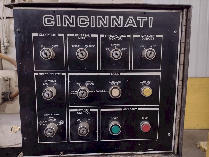 110 TON CINCINNATI MODEL #110 OBS HYDRAULIC C-FRAME PRESS, 10&quot; STROKE: STOCK 15962
