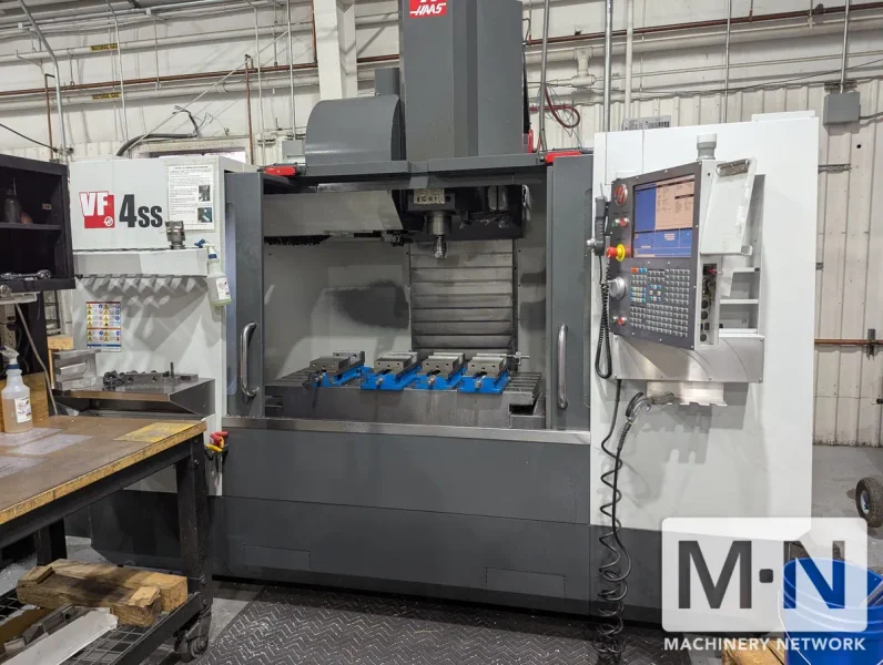 HAAS VF-4SS Wired w/ 4th Axis CNC VMC, 2013