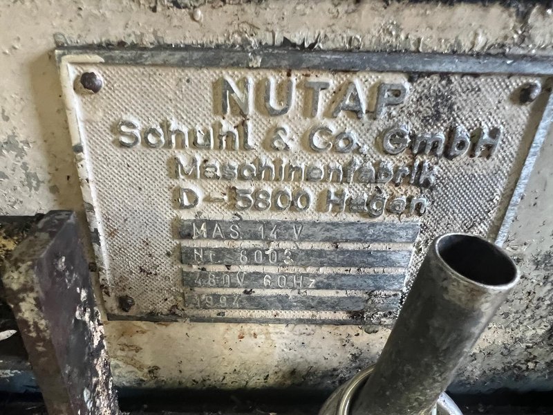 Nutap Model MAS-14V Twin Spindle High Speed Bent Shank Tapper