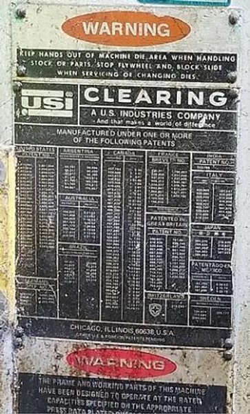 500 TON USI CLEARING S2-500-108-60 SSDC PRESS