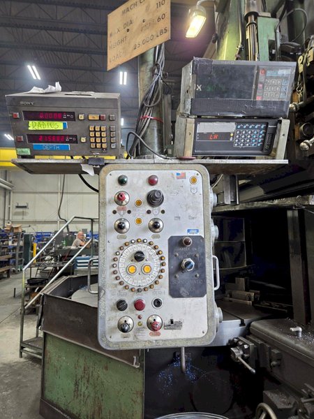110&quot; DORRIES 3-HEAD VERTICAL TURRET LATHE VTL, 60&quot; PART HEIGHT: YOBRO #23904
