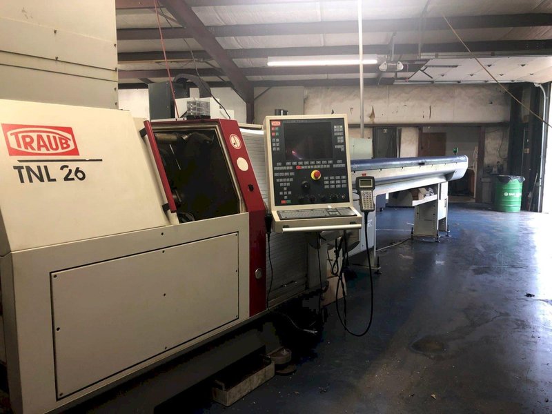 Traub TNL26 CNC Swiss Lathe, 2009 – Bar Feeder, Available Immediately