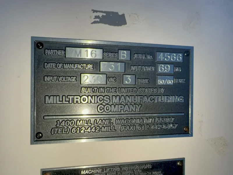 MILLTRONICS 12” X 40” CNC VMC  -  VM16
