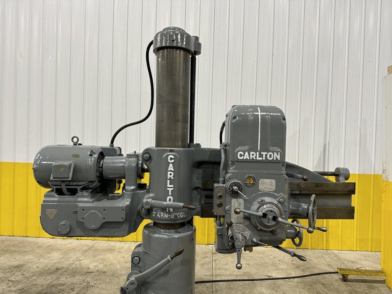 3&#039; X 9&quot; CARLTON MODEL #1A RADIAL ARM DRILL WITH DUAL BASE: STOCK #22001