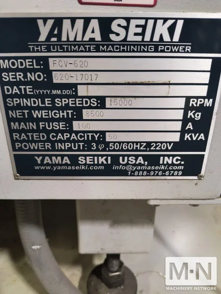 Awea Yama Seiki FCV-620 CNC 4+1 Universal Machining Center, 2017