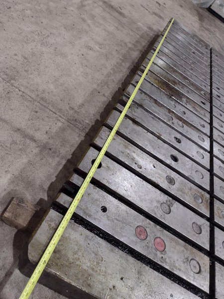 120&quot; X 48&quot; X 6&quot; T-SLOTTED PRESS BOLSTER PLATE: STOCK #22522
