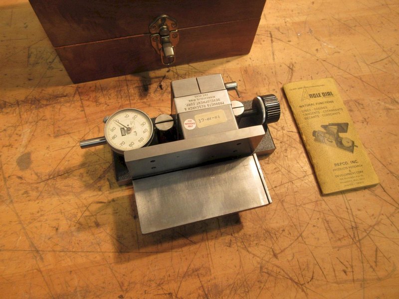 Repco Adjustable Angle Dial, Lufkin .001 Travel Indicator w/ Wood Box- Auction Item