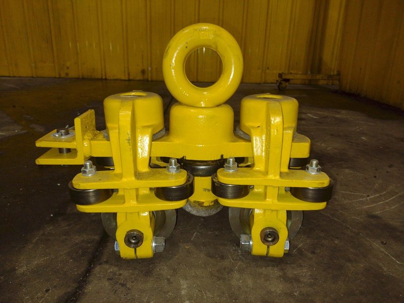 TC AMERICAN CRANE RUBBER WHEEL POWERED TRACTOR DRIVE TROLLEY &amp; HOIST CARRIER, NEW IN CRATE: YOBRO #24827