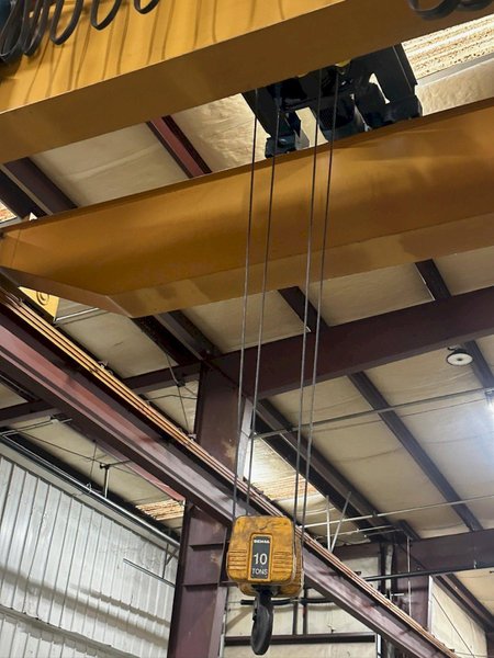 10 TON X 50&#039; DEMAG DOUBLE GIRDER BRIDGE CRANE, NEW 1998: YOBRO #24519
