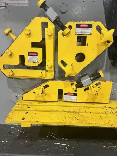 USED MUBEA 82 TON DUAL STATION HYDRAULIC IRONWORKER MODEL HIW 750/510, Year: 2004